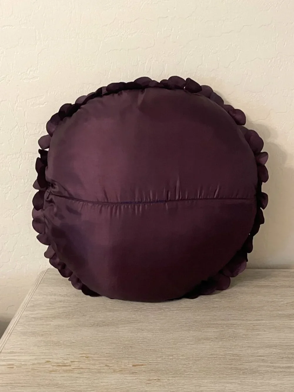 Round Petal Pillow Flower Purple 3D